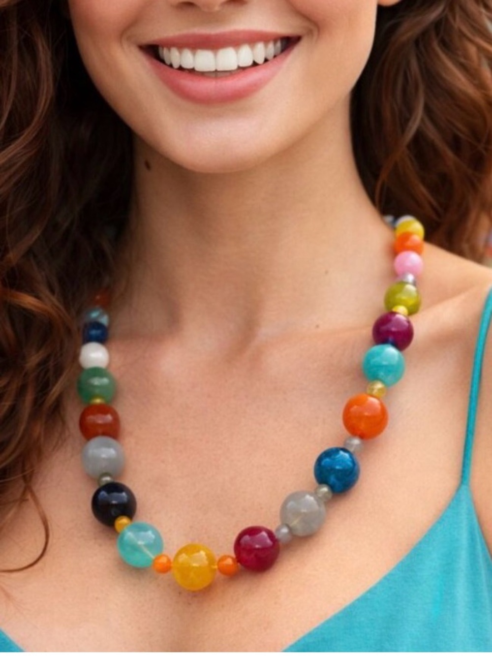 Plunder Design Autumn Gems Colorful Beaded Necklace NWOT